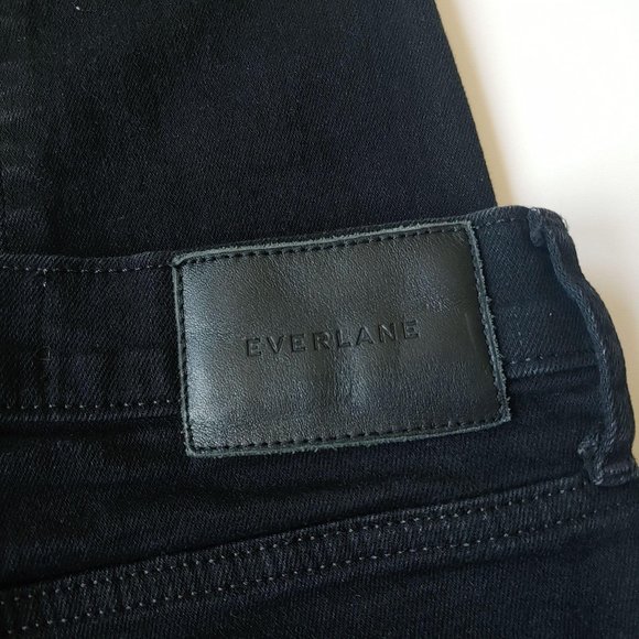 Everlane Mid-Rise Slim Skinny Ankle Black Jeans Size 26 Stretch Sustainable - Picture 6 of 7
